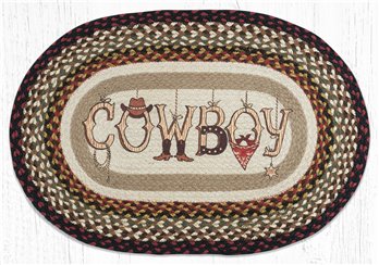 Cowboy Oval Braided Rug 20"x30"