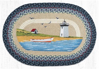 Light & Boat Oval Braided Rug 20"x30"