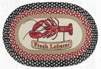 Fresh Lobster Oval Braided Rug 20"x30"
