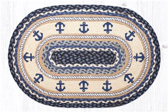 Anchor Oval Braided Rug 20"x30"