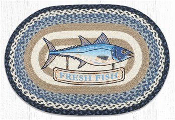 Fresh Fish Oval Braided Rug 20"x30"