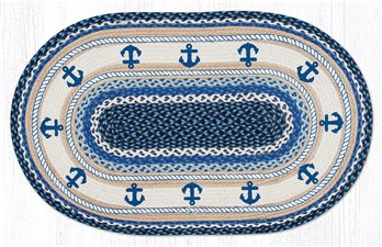 Anchor Oval Braided Rug 27"x45"