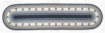 Anchor Oval Braided Rug 2'x8'