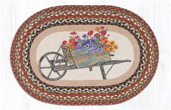 Wheelbarrow Oval Braided Rug 20"x30"