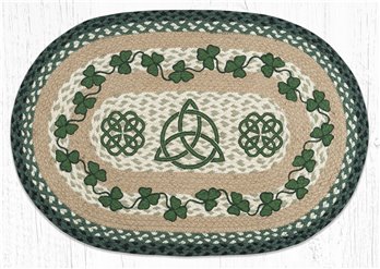 Irish Shamrock Oval Braided Rug 20"x30"