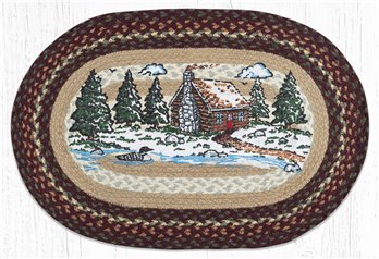 Loon Lake Oval Braided Rug 20"x30"