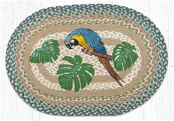 Parrot Braided Rug Oval Braided Rug 20"x30"