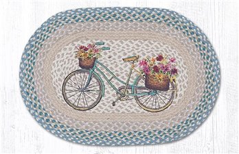 My Bicycle Oval Braided Rug 20"x30"