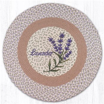 Lavender Round Braided Rug 27"x27"