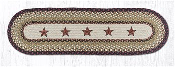 Barn Stars Oval Braided Runner 13"x48"