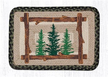 Tall Timbers Rectangular Printed Braided Table Runner 13"x36"