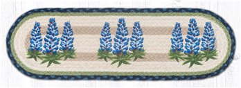 Bluebonnets Oval Braided Stair Tread 27"x8.25"