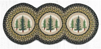 Tall Timbers Printed Braided Tri Circle Runner 15"x36"