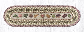 Autumn Leaves Oval Braided Runner 13"x48"