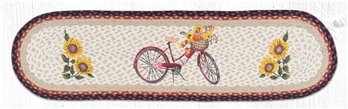 Red Bicycle Oval Braided Runner 13"x48"