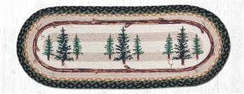 Tall Timbers Oval Braided Table Runner 13"x36"