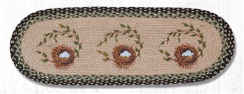 Robins Nest Oval Braided Table Runner 13"x36"
