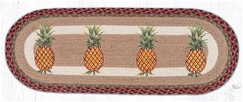 Pineapple Oval Braided Table Runner 13"x36"