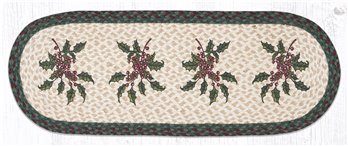Holly Oval Braided Table Runner 13"x36"