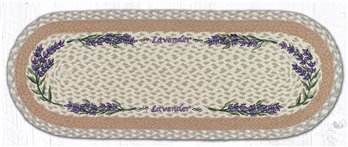 Lavender Oval Braided Table Runner 13"x36"