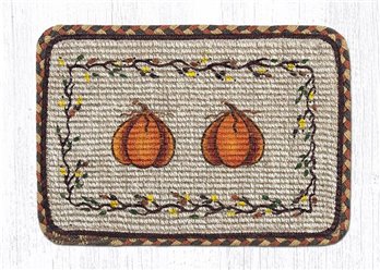 Harvest Pumpkin Wicker Weave Braided Table Runner 13"x36"