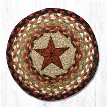 Barn Star Printed Round Braided Trivet 10"x10"