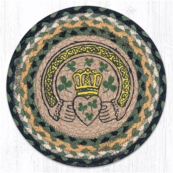 Celtic Printed Round Braided Trivet 10"x10"