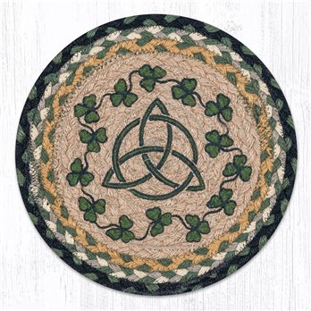 Irish Shamrock Printed Round Braided Trivet 10"x10"