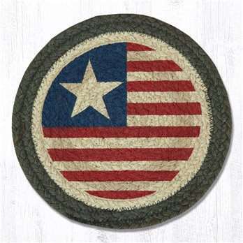 Original Flag Printed Round Braided Trivet 10"x10"