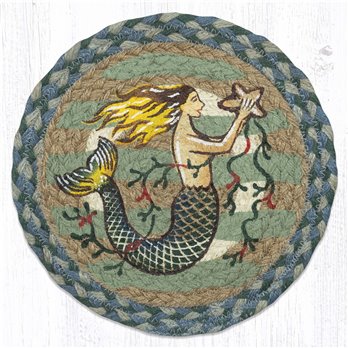 Mermaid Printed Round Trivet 10"x10"