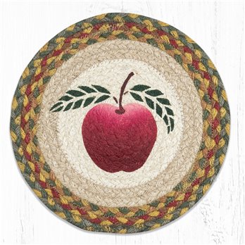 Apple Printed Round Braided Trivet 10"x10"