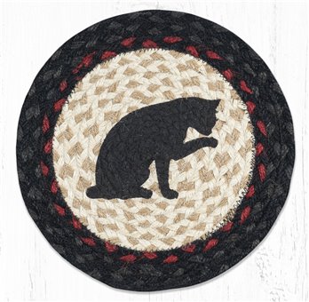 Cat Printed Round Braided Trivet 10"x10"