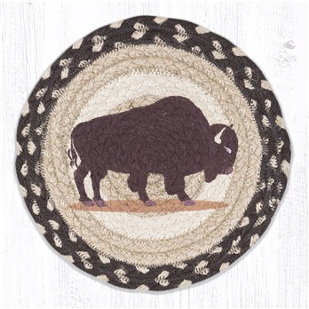 Buffalo Printed Round Braided Trivet 10"x10"