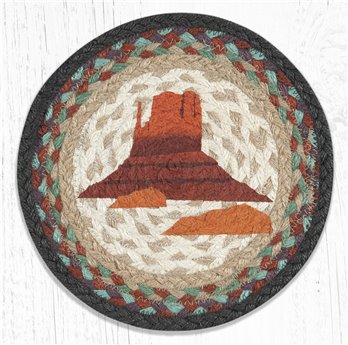 Butte Printed Round Braided Trivet 10"x10"