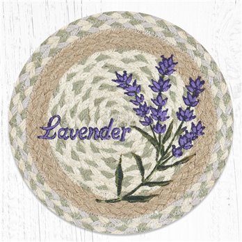 Lavender Printed Round Braided Trivet 10"x10"