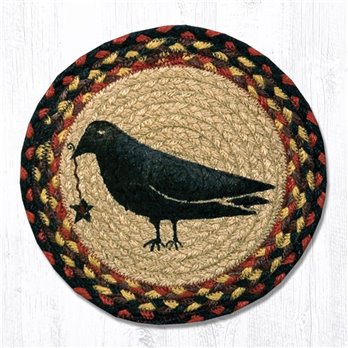 Crow & Star Printed Round Braided Trivet 10"x10"