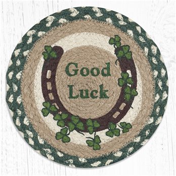 Celtic Luck Printed Round Braided Trivet 10"x10"