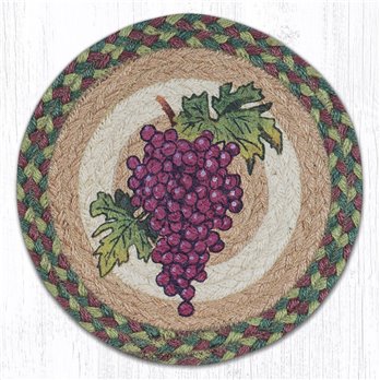 Grapes Printed Round Braided Trivet 10"x10"