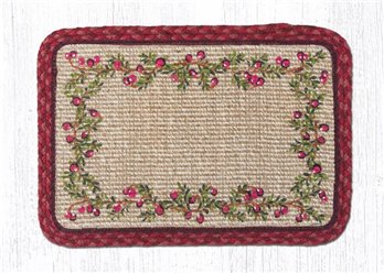 Cranberries Wicker Weave Braided Trivet 9"x9"