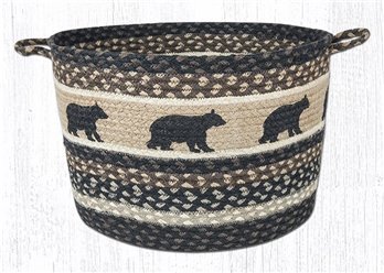 Cabin Bear Printed Braided Utility Basket 17"x11"