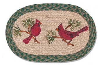 Cardinal Printed Oval Braided Swatch 10"x15"