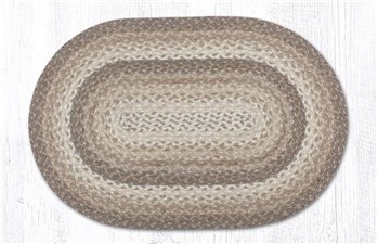 Natural Oval Braided Rug 20"x30"