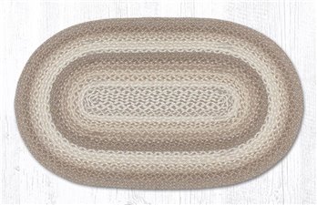 Natural Oval Braided Rug 27"x45"