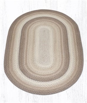 Natural Oval Braided Rug 4'x6'