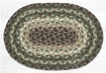 Taupe/Dark Brown/Cactus Oval Braided Swatch 10"x15"