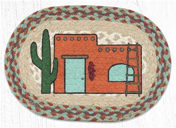 Adobe Home Printed Oval Braided Swatch 10"x15"