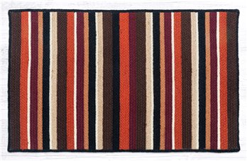 Rust/Black/Tan Rectangular Braided Rug 27"x45"