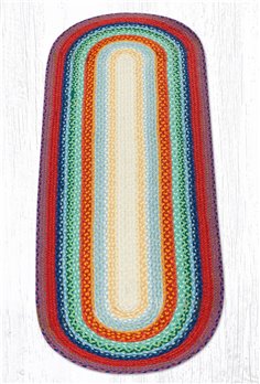 Rainbow 1 Oval Braided Rug 2'x6'