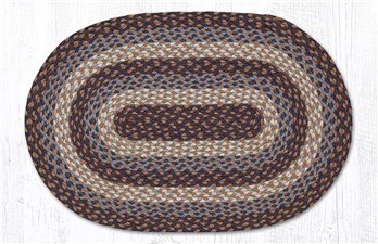Blue Oval Braided Rug 20"x30"