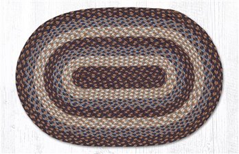 Blue Oval Braided Rug 20"x30"